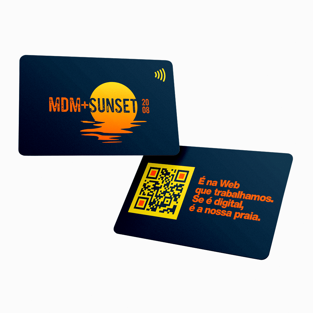 Cartão de Visita Digital NFC MDM+SUNSET