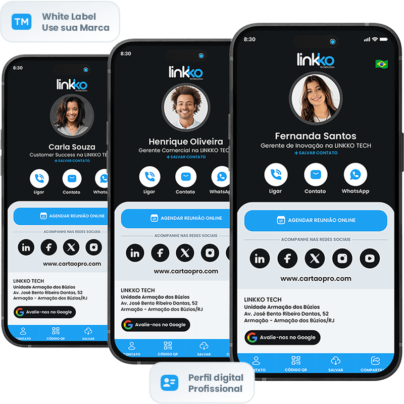 cartão de visita por aproximação para empresas